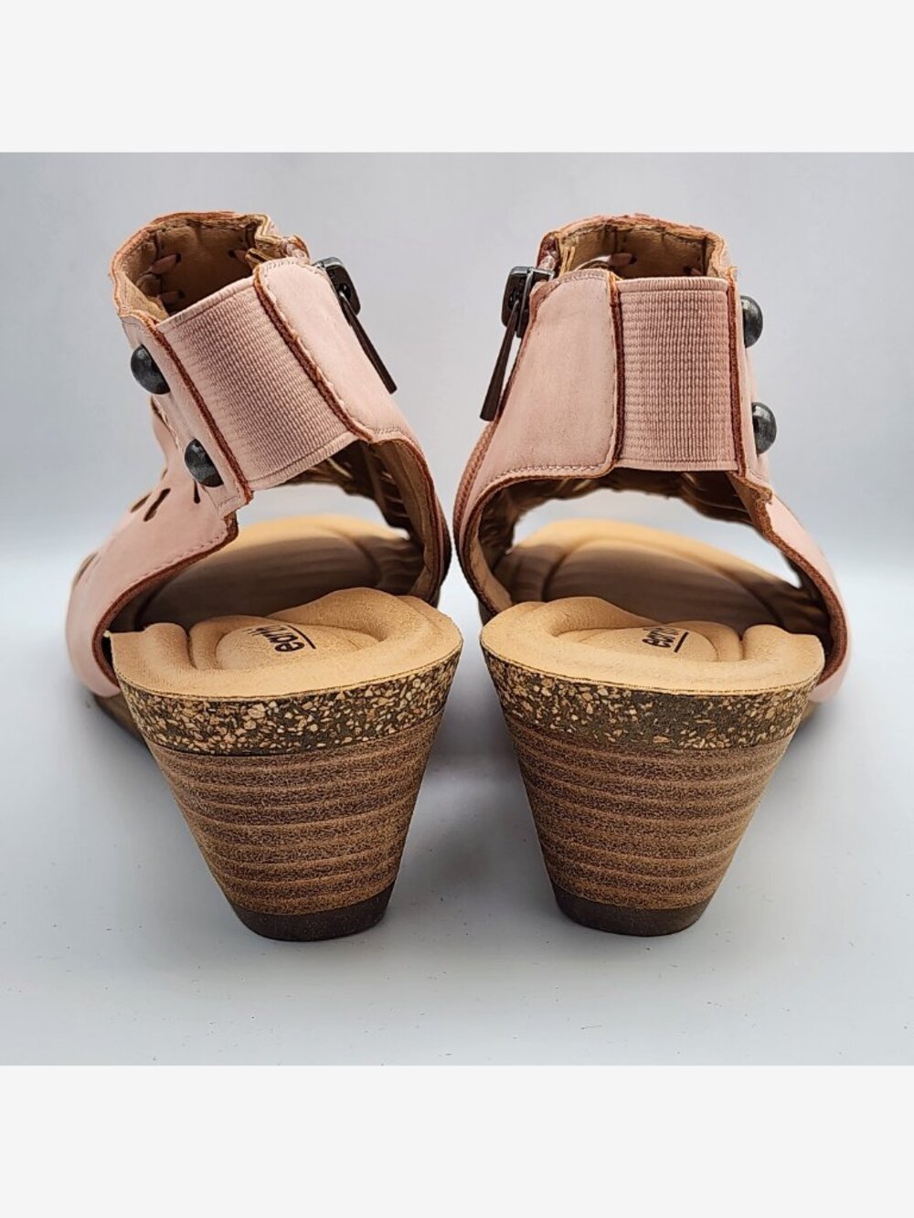 Pink Cutout Slingback Wedge Sandals | Women's 8.5 - Picture 13 of 16